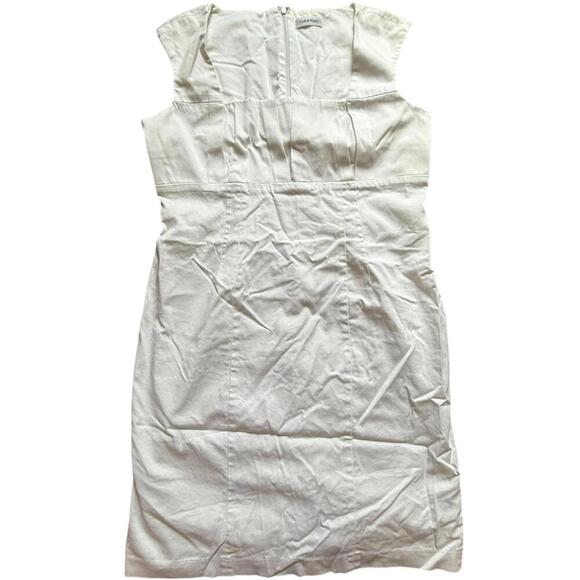 Calvin Klein Dresses & Skirts - Calvin Klein White Sleeveless Sheath Dress 	•	Size: Approx. US 6 (Small–Medium)